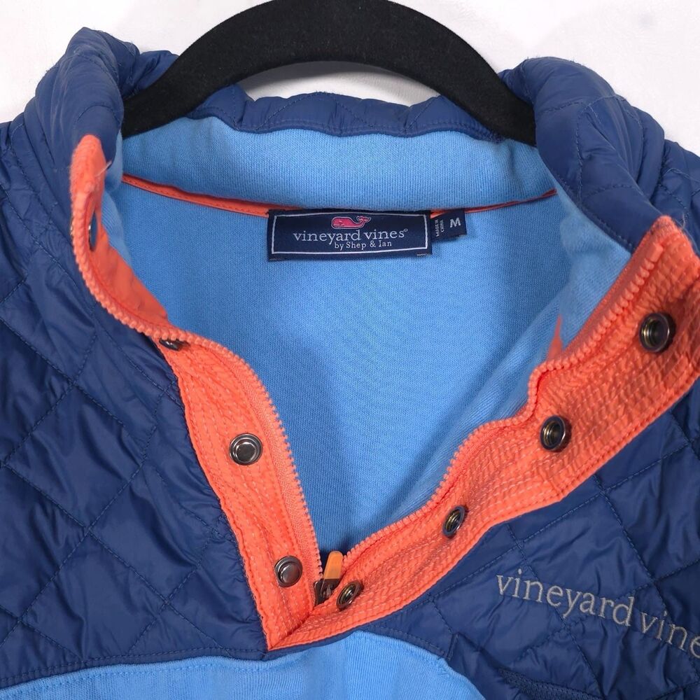 Vineyard Vines Performance MEDIUM Snap Shep Ian Men’s Shirt Blue‎ Ocean Breeze - Picture 3 of 13